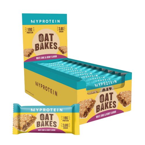 Myprotein Oat Bakes zabszelet - Bogyógyümölcs & Fehércsokoládé - 12x 75g