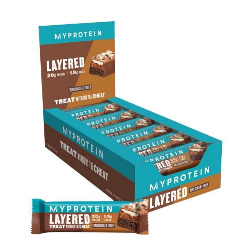 Myprotein Layered Protein Bar szelet - Triple Chocolate - 12x60g