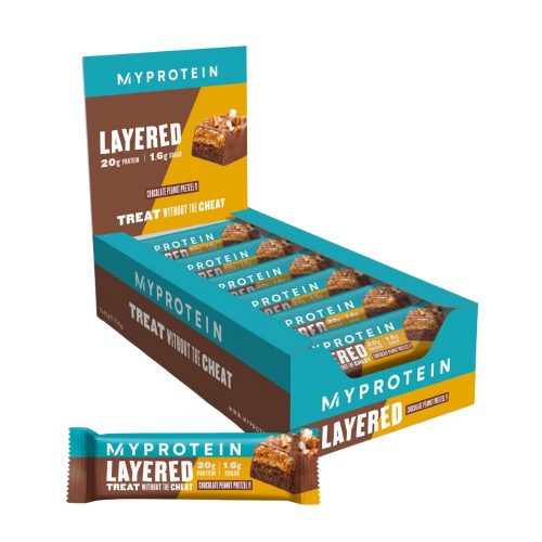 Myprotein Layered Protein Bar szelet - Peanut Pretzel - 12x60g